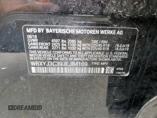 2018 BMW X2 sDrive28i z VIN WBXYJ3C39JEJ84109, wystawiony jako Copart lot #53585265 z przebiegiem 123 495 mil mil oraz Tytuł czysty. Historia ofert i sprzedaży dostępna na DreamBid. Obrazek 14.