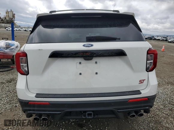 2024 Ford Explorer ST with VIN 1FM5K8GC3RGA14764, listed as a Copart auction lot 48584765 with 5,018 mi miles and Salvage Title. Bid and sale history available at carsss.com. Image 6.