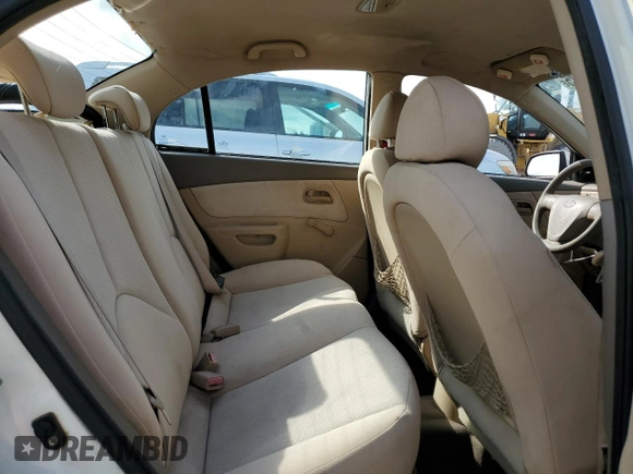 2009 Kia Rio LX with VIN KNADE223X96439445, listed as a Copart auction lot 54619335 with 102,120 mi miles and Salvage Title. Bid and sale history available at DreamBid. Image 10.