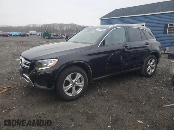 2018 Mercedes-Benz GLC with VIN WDC0G4KB4JV091533, listed as a Copart auction lot 51199755 with 33,567 mi miles and Salvage Title. Bid and sale history available at carsss.com. Image 1.