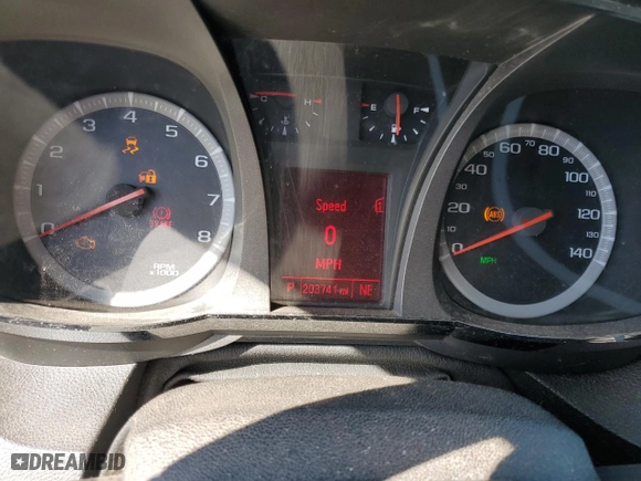 2012 GMC Terrain SLT-1 with VIN 2GKFLUE57C6221897, listed as a Copart auction lot 48465855 with 203,741 mi miles and Salvage Title. Bid and sale history available at carsss.com. Image 9.