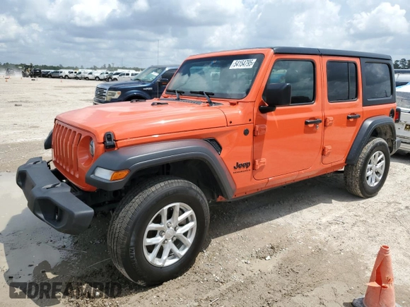 2023 Jeep Wrangler Sport S with VIN 1C4HJXDG7PW675321, listed as a Copart auction lot 54154795 with 10,269 mi miles and Salvage Title. Bid and sale history available at DreamBid. Image 1.