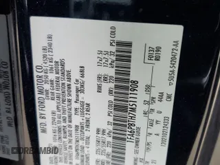 2021 Ford Mustang EcoBoost with VIN 1FA6P8TH7M5111908, listed as a Copart auction lot 59636085 with 57,667 mi miles and Salvage title. Bid and sale history available at DreamBid. Image 12.