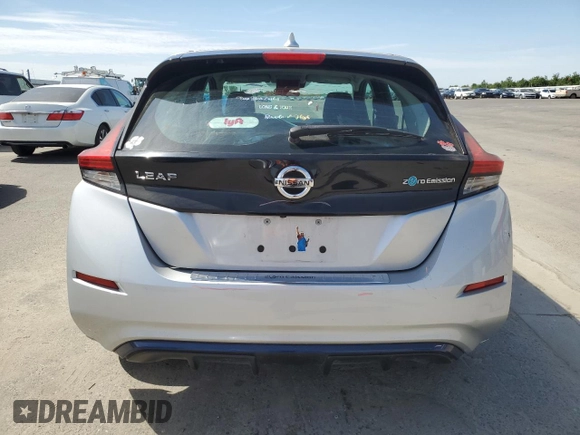 2019 Nissan LEAF SV with VIN 1N4AZ1CP4KC301595, listed as a Copart auction lot 57105005 with 70,589 mi miles and Salvage title. Bid and sale history available at DreamBid. Image 6.