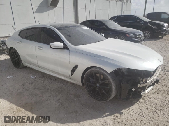 2020 BMW 8 Series M850i with VIN WBAGV8C06LBP49076, listed as a Copart auction lot 78481914 with 55,276 mi miles and Salvage Title. Bid and sale history available at DreamBid. Image 4.