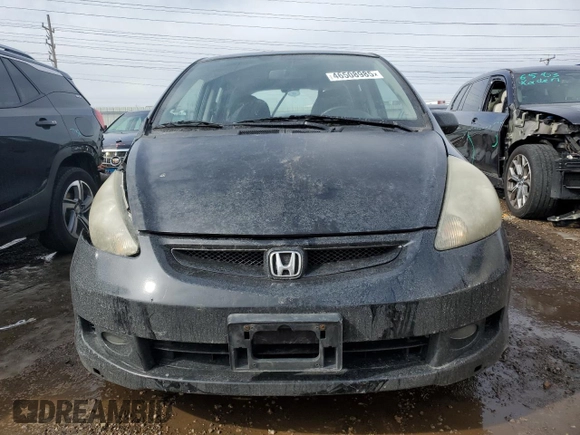 2008 Honda Fit Sport with VIN JHMGD386X8S021501, listed as a Copart auction lot 46508985 with 196,303 mi miles and Salvage Title. Bid and sale history available at carsss.com. Image 5.