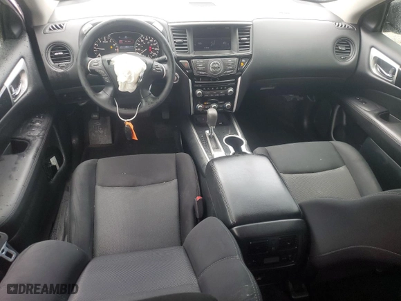 2019 Nissan Pathfinder S with VIN 5N1DR2MNXKC628749, listed as a Copart auction lot 48389285 with 80429 miles and Salvage Title. Bid and sale history available at carsss.com. Image 8.
