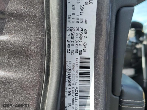 2017 Jeep Grand Cherokee Limited with VIN 1C4RJFBG9HC602116, listed as a Copart auction lot 50340655 with 120,311 mi miles and Salvage Title. Bid and sale history available at carsss.com. Image 14.