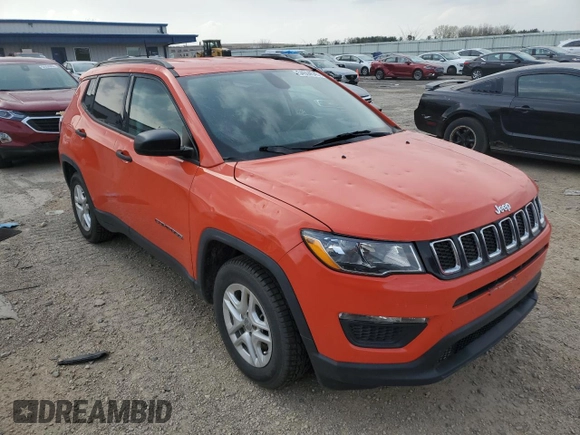 2017 Jeep Compass Sport with VIN 3C4NJCAB9HT669130, listed as a Copart auction lot 54504545 with 153,527 mi miles and Non Repairable. Bid and sale history available at carsss.com. Image 4.