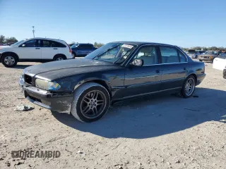 2001 BMW 7 Series 740iL with VIN WBAGH83411DP24887, listed as a Copart auction lot 42635955 with 0 mi miles and Clean Title. Bid and sale history available at carsss.com. Image 1.