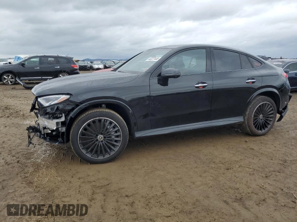 2024 Mercedes-Benz GLC with VIN W1NKJ4HB4RF165748, listed as a Copart auction lot 43227445 with 12,379 mi miles and Salvage Title. Bid and sale history available at carsss.com. Image 1.