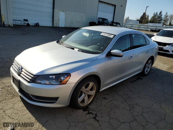 2014 Volkswagen Passat SE with VIN 1VWBP7A38EC008825, listed as a Copart auction lot 51813885 with 197,754 mi miles and Clean Title. Bid and sale history available at carsss.com. Image 1.