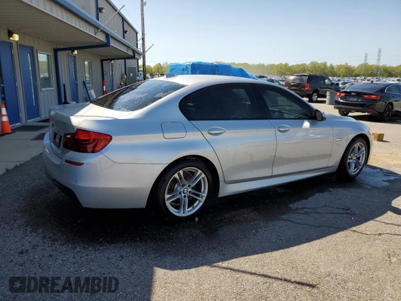 2014 BMW 5 Series 528i with VIN WBA5A5C54ED509285, listed as a Copart auction lot 52080765 with 104,802 mi miles and Salvage Title. Bid and sale history available at carsss.com. Image 3.