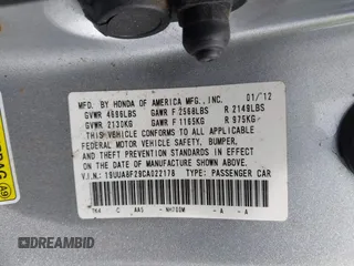 2012 Acura TL Auto z VIN 19UUA8F29CA022178, wystawiony jako IAAI lot #42296760 z przebiegiem 161 930 mil mil oraz . Historia ofert i sprzedaży dostępna na DreamBid. Obrazek 9.