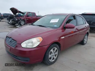 2007 Hyundai Accent GLS with VIN KMHCN46C57U108605, listed as a IAAI auction lot 41932061 with 195,580 mi miles. Bid and sale history available at carsss.com. Image 2.