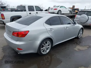 2007 Lexus IS with VIN JTHBK262472028565, listed as a IAAI auction lot 42096347 with 159,278 mi miles. Bid and sale history available at carsss.com. Image 4.