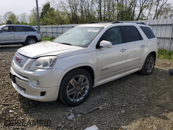 2012 GMC Acadia Denali with VIN 1GKKVTED0CJ243477, listed as a Copart auction lot 54583765 with 198,143 mi miles and Salvage Title. Bid and sale history available at carsss.com. Image 1.