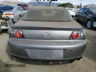 2004 Mazda RX-8 with VIN JM1FE17N240117619, listed as a Copart auction lot 77235454 with 121,887 mi miles and Clean Title. Bid and sale history available at carsss.com. Image 6.