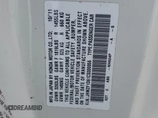 2012 Honda CR-Z EX с VIN JHMZF1D61CS000056, выставлен на аукционе Copart как лот 60349835 с пробегом 177 819 миль миль и Списание • Salvage title. История ставок и продаж доступна на DreamBid. Изображение 12.