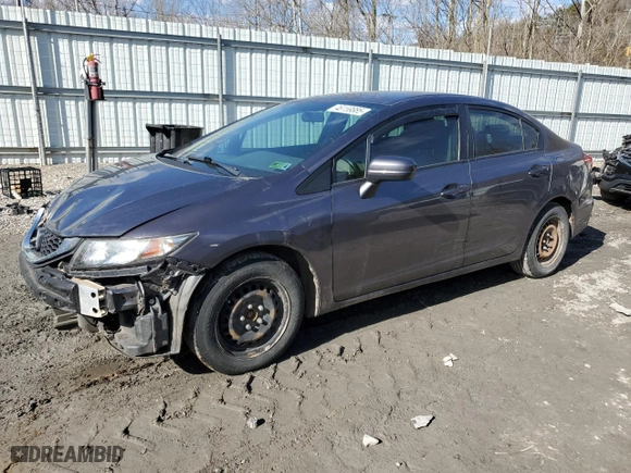 2015 Honda Civic Sedan LX with VIN 2HGFB2F52FH509628, listed as a Copart auction lot 46159885 with 150,759 mi miles and Salvage Title. Bid and sale history available at carsss.com. Image 1.