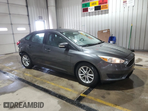 2017 Ford Focus SE with VIN 1FADP3FE9HL281457, listed as a Copart auction lot 53134295 with 48,633 mi miles and Salvage Title. Bid and sale history available at carsss.com. Image 4.