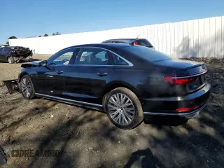2021 Audi A8 with VIN WAU8DAF82MN022503, listed as a Copart auction lot 76598934 with 60,631 mi miles and Salvage Title. Bid and sale history available at carsss.com. Image 2.