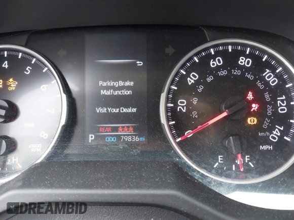 2020 Toyota RAV4 XLE with VIN 2T3P1RFV6LC123919, listed as a IAAI auction lot 42009458 with 79,836 mi miles. Bid and sale history available at carsss.com. Image 7.