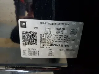 2019 GMC Yukon SLE with VIN 1GKS2AKC8KR117506, listed as a Copart auction lot 71552144 with 0 mi miles and Salvage Title. Bid and sale history available at carsss.com. Image 13.