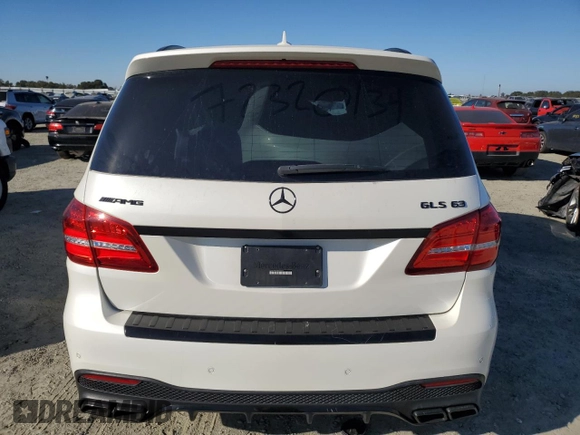 2018 Mercedes-Benz GLS with VIN 4JGDF7FE2JB063422, listed as a Copart auction lot 72320134 with 64,838 mi miles and Salvage Title. Bid and sale history available at carsss.com. Image 6.