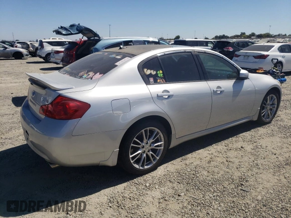 2008 Infiniti G35 with VIN JNKBV61E88M206354, listed as a Copart auction lot 69679054 with Not Provided miles and Salvage Title. Bid and sale history available at DreamBid. Image 3.