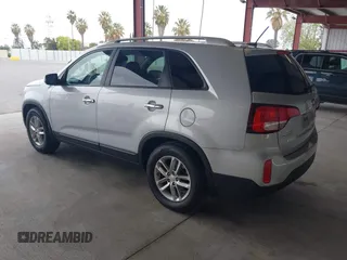 2015 Kia Sorento LX with VIN 5XYKT4A64FG589597, listed as a IAAI auction lot 42068816 with 107,948 mi miles. Bid and sale history available at carsss.com. Image 3.