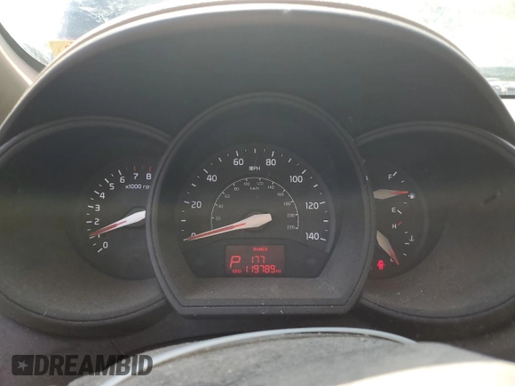 2014 Kia Rio LX with VIN KNADM5A35E6406188, listed as a Copart auction lot 60155034 with 119,789 mi miles and Salvage Title. Bid and sale history available at carsss.com. Image 9.