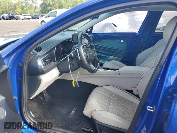 2019 Genesis G70 Advanced с VIN KMTG34LE4KU014629, выставлен на аукционе Copart как лот 63456695 с пробегом 45 662 миль миль и Списание • Salvage title. История ставок и продаж доступна на DreamBid. Изображение 7.