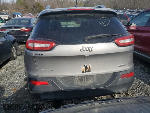 2014 Jeep Cherokee Latitude with VIN 1C4PJMCS0EW298375, listed as a Copart auction lot 41837255 with 123,517 mi miles and Salvage Title. Bid and sale history available at carsss.com. Image 6.