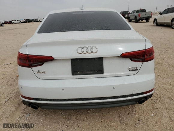 2017 Audi A4 Premium Plus with VIN WAUENAF4XHN000820, listed as a Copart auction lot 45056305 with 108,222 mi miles and Salvage Title. Bid and sale history available at carsss.com. Image 6.