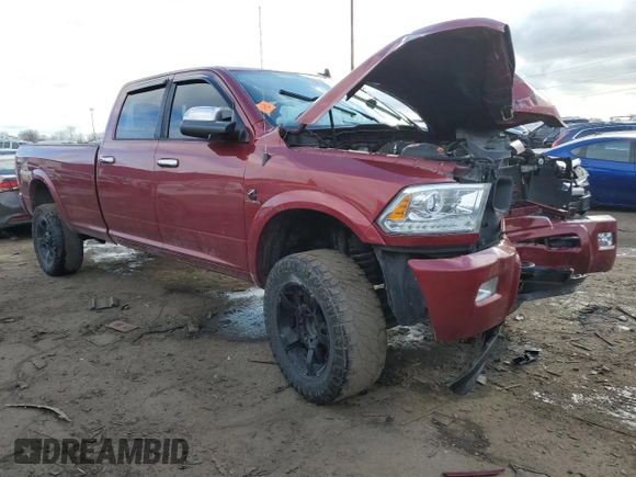 2014 Ram 3500 Laramie with VIN 3C63R3JL3EG229411, listed as a Copart auction lot 42958205 with 110,642 mi miles and Salvage Title. Bid and sale history available at carsss.com. Image 4.