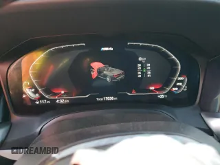 2022 BMW M4 Competition xDrive with VIN WBS33BA0XNCH47220, listed as a Copart auction lot 43039155 with 17,036 mi miles and Salvage Title. Bid and sale history available at carsss.com. Image 9.