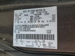 2006 Ford Explorer Limited z VIN 1FMEU65826ZA04224, wystawiony jako Copart lot #82591404 z przebiegiem 132 399 mil mil oraz Szkoda całkowita • Salvage title. Historia ofert i sprzedaży dostępna na DreamBid. Obrazek 14.