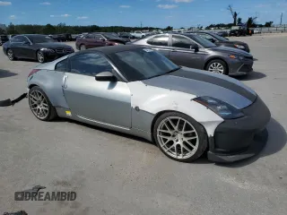 2005 Nissan 350Z with VIN JN1AZ34D95M607395, listed as a Copart auction lot 76422734 with 111,396 mi miles and Non Repairable. Bid and sale history available at DreamBid. Image 4.