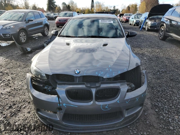 2011 BMW M3 with VIN WBSKG9C51BE646372, listed as a Copart auction lot 80860144 with 89,291 mi miles and Salvage Title. Bid and sale history available at carsss.com. Image 5.