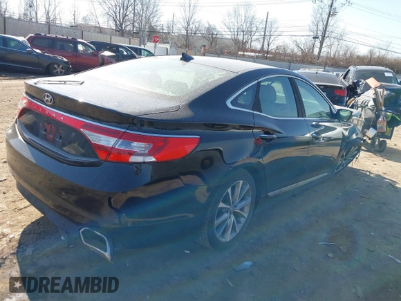 2016 Hyundai Azera with VIN KMHFG4JG5GA510143, listed as a IAAI auction lot 41776450 with Not Provided miles and . Bid and sale history available at DreamBid. Image 4.