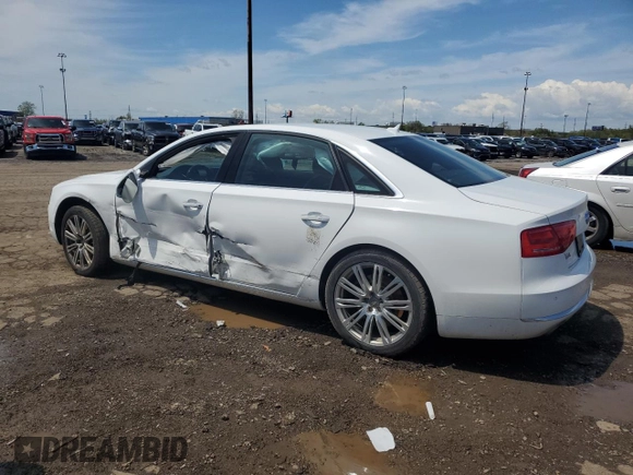 2012 Audi A8 with VIN WAURVAFD2CN017511, listed as a Copart auction lot 56138665 with 100,155 mi miles and Clean title. Bid and sale history available at DreamBid. Image 2.