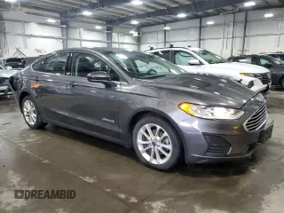 2019 Ford Fusion Hybrid SE with VIN 3FA6P0LU9KR287187, listed as a Copart auction lot 52704565 with 52,543 mi miles and Salvage Title. Bid and sale history available at carsss.com. Image 4.