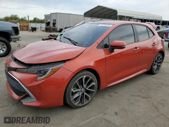 2019 Toyota Corolla Hatchback SE with VIN JTNK4RBE9K3028919, listed as a Copart auction lot 65791694 with 83,981 mi miles and Salvage Title. Bid and sale history available at carsss.com. Image 1.