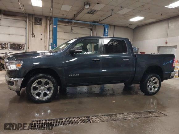 2019 Ram 1500 Big Horn/Lone Star with VIN 1C6RRFFGXKN817476, listed as a IAAI auction lot 41377652 with 76,184 mi miles. Bid and sale history available at carsss.com. Image 14.