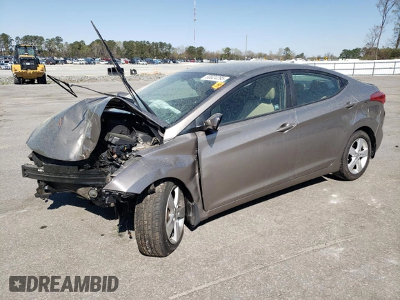 2013 Hyundai Elantra GLS z VIN 5NPDH4AE1DH256619, wystawiony jako Copart lot #50624295 z przebiegiem 99 006 mil mil oraz Szkoda całkowita • Salvage title. Historia ofert i sprzedaży dostępna na DreamBid. Obrazek 1.