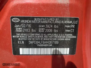 2017 Hyundai Elantra SE with VIN 5NPD84LF6HH087189, listed as a Copart auction lot 50086985 with 82,294 mi miles and Salvage Title. Bid and sale history available at carsss.com. Image 15.