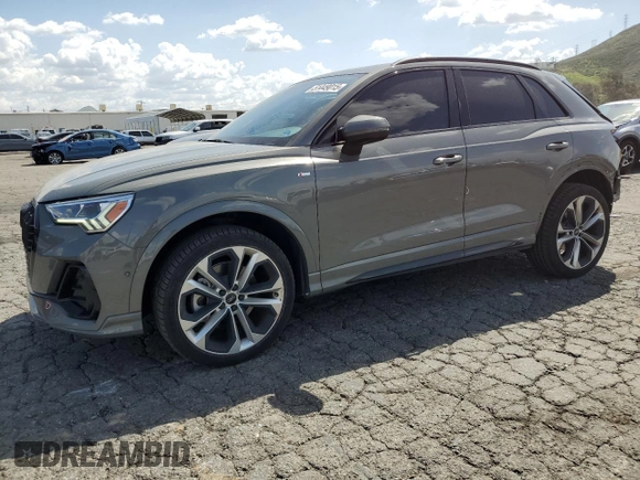 2021 Audi Q3 S line Premium Plus with VIN WA1EECF33M1006573, listed as a Copart auction lot 51449015 with 52,488 mi miles and Salvage Title. Bid and sale history available at carsss.com. Image 1.