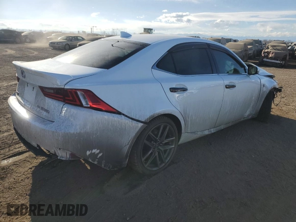 2015 Lexus IS 350 with VIN JTHCE1D25F5008637, listed as a Copart auction lot 87284284 with 95,713 mi miles and Salvage Title. Bid and sale history available at DreamBid. Image 3.