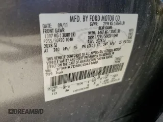 2012 Ford Explorer XLT with VIN 1FMHK7D85CGA31869, listed as a Copart auction lot 57462635 with 207,993 mi miles and Salvage title. Bid and sale history available at DreamBid. Image 13.